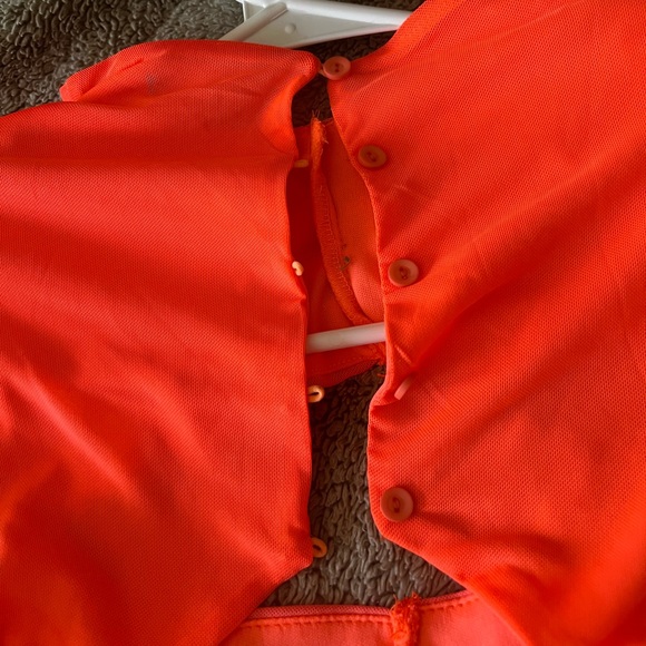 Brand New! Fashion Nova Neon Orange Dress - Picture 8 of 9